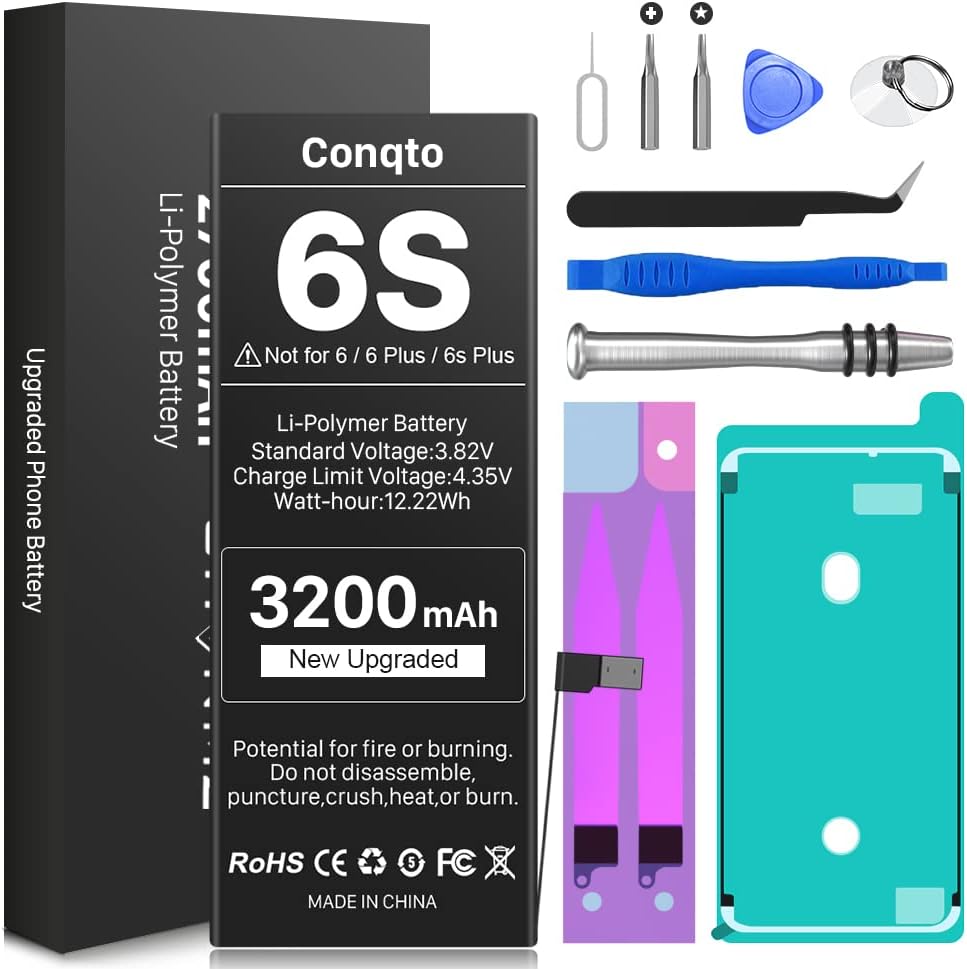 3200 mAh Batería para iPhone 6S (nueva versión 2023), nuevo reemplazo de batería de 0 ciclos de mayor capacidad mejorada para iPhone 6S modelo