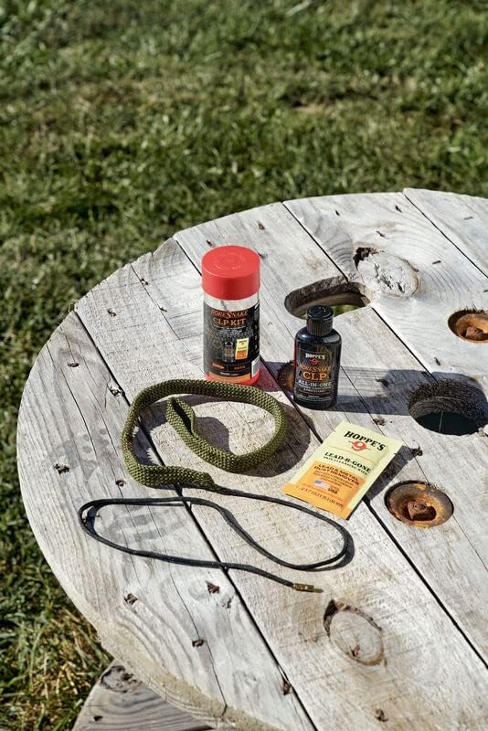 Hoppes Boresnake CLP Kit de limpieza para pistola de 0.354 in, serpiente de pistola para kit de limpieza de pistola