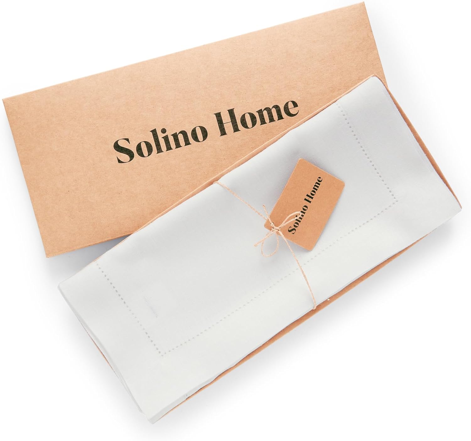 Solino Home Camino de mesa de lino blanco de 36 pulgadas  100% lino puro de 14 x 36 pulgadas – Camino de mesa de peso medio con vainica  Camino de