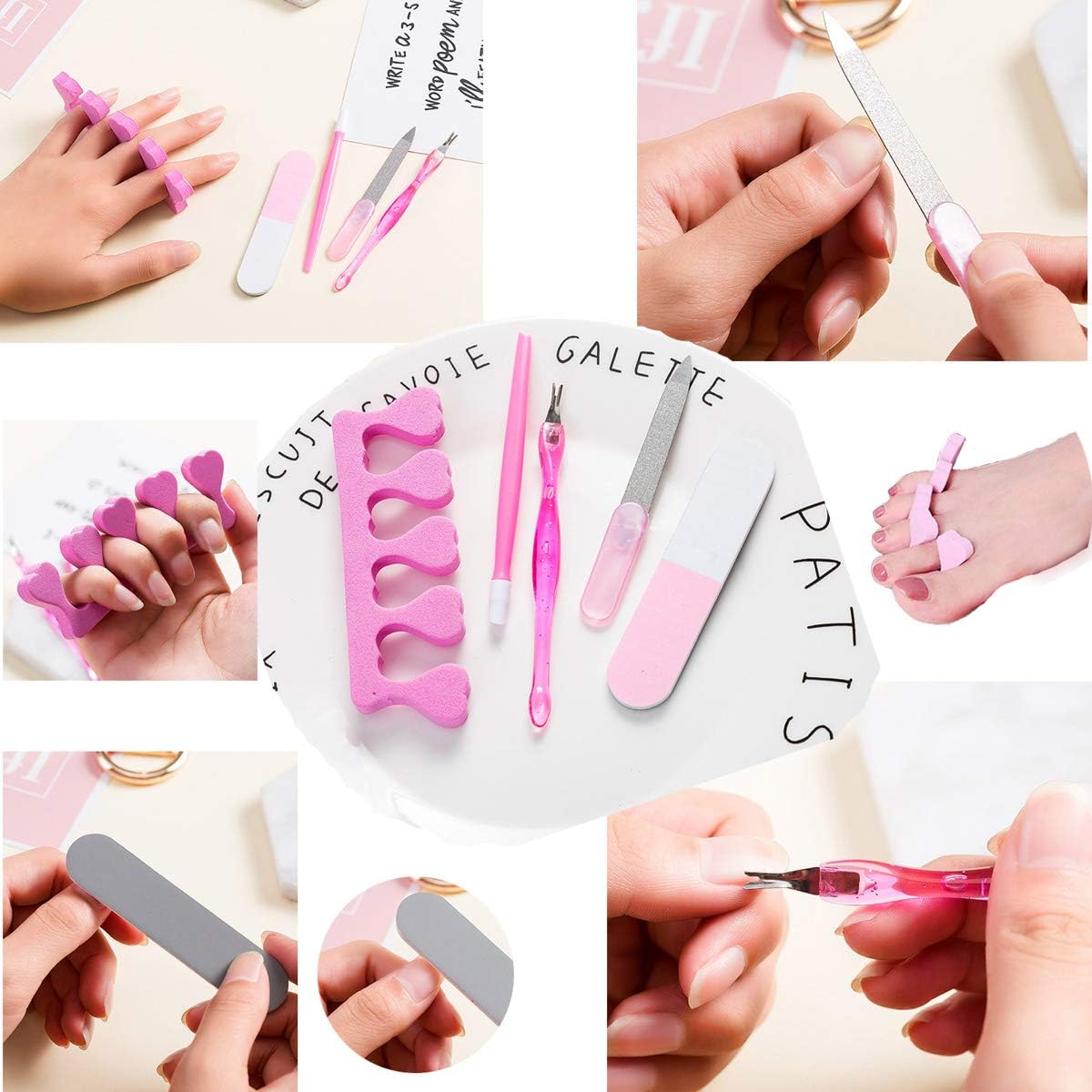NimJoy Suministros de fiesta de spa para niñas, recuerdos para la experiencia de spa de niños, más de 80 piezas de kit de spa múltiple con máscaras