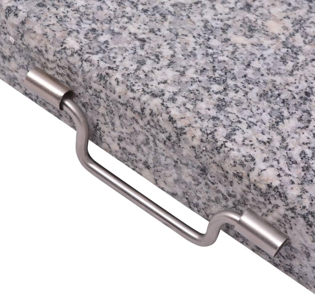 FurturHome Base cuadrada para sombrilla  Soporte de sombrilla para exteriores  Base de sombrilla para patio exterior, césped, jardín  Granito gris