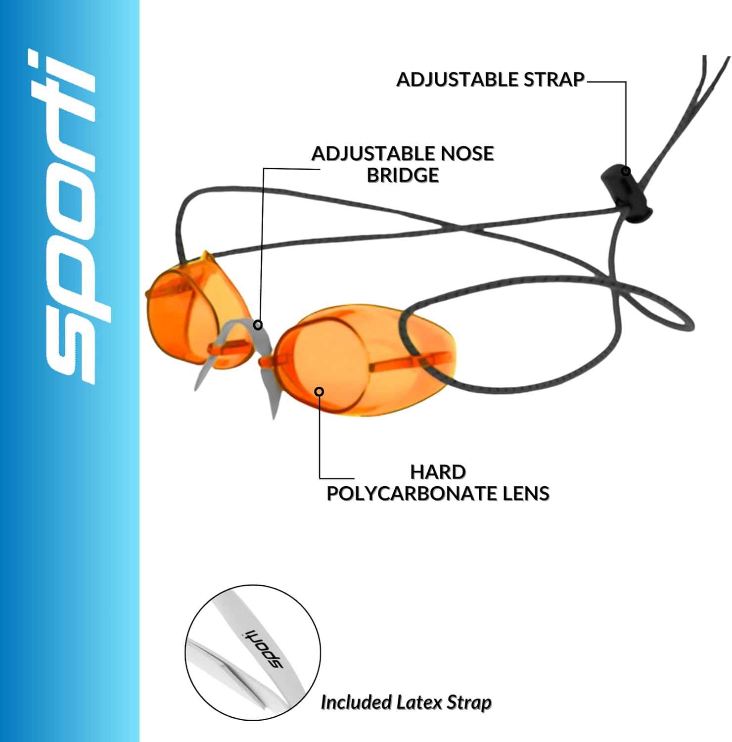 Sporti Gafas suecas antivaho + correa elástica