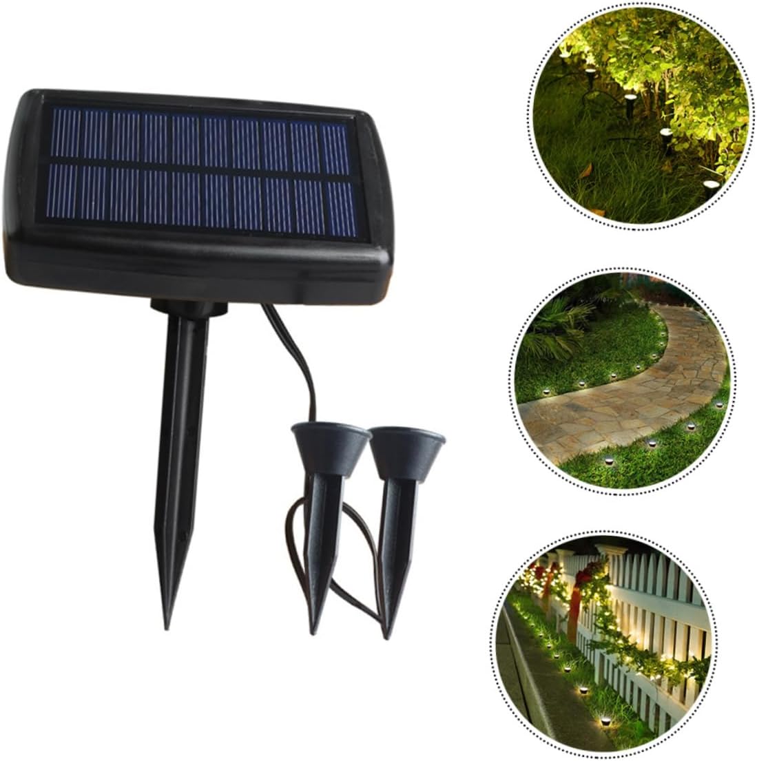 Happyyami 1 Unidades Pequeña Luz de calle Decoración al aire libre lampara Solar para Exterior Decoración al aire libre Decoración Exterior Solar