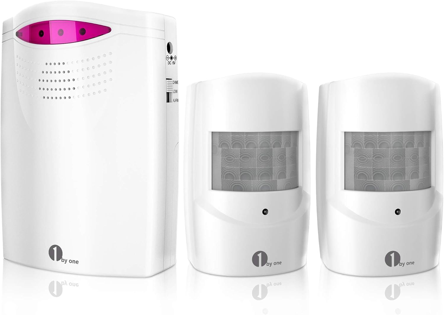 Alarma de entrada inalámbrica para exteriores, alarma con sensor de movimiento 1byone de 1000 pies, alcance extra fuerte, sistema de alarma de