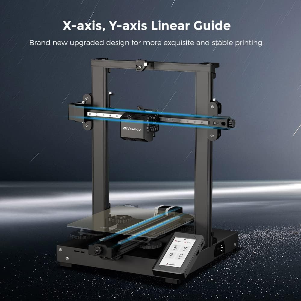 Voxelab Impresora 3D Aquila D1, impresoras 3D de nivelación automática con guía lineal, extrusora directa de doble engranaje, impresión de alta