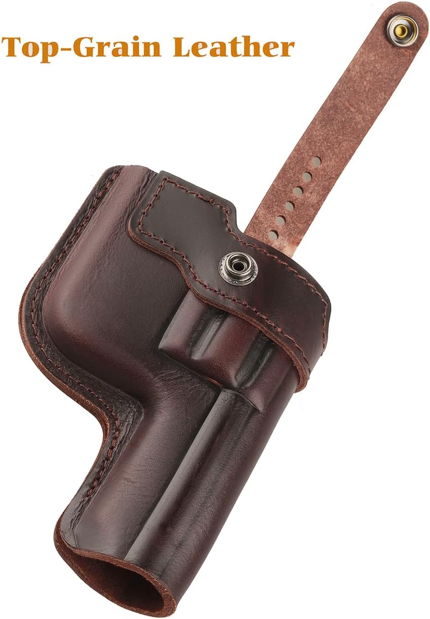 Funda de cuero de grano superior OWB J Frame Revolver para Taurus Modelo 327 605 856 905 942 para S & W 60 360PD 442 637 640 642 se adapta a SP101,