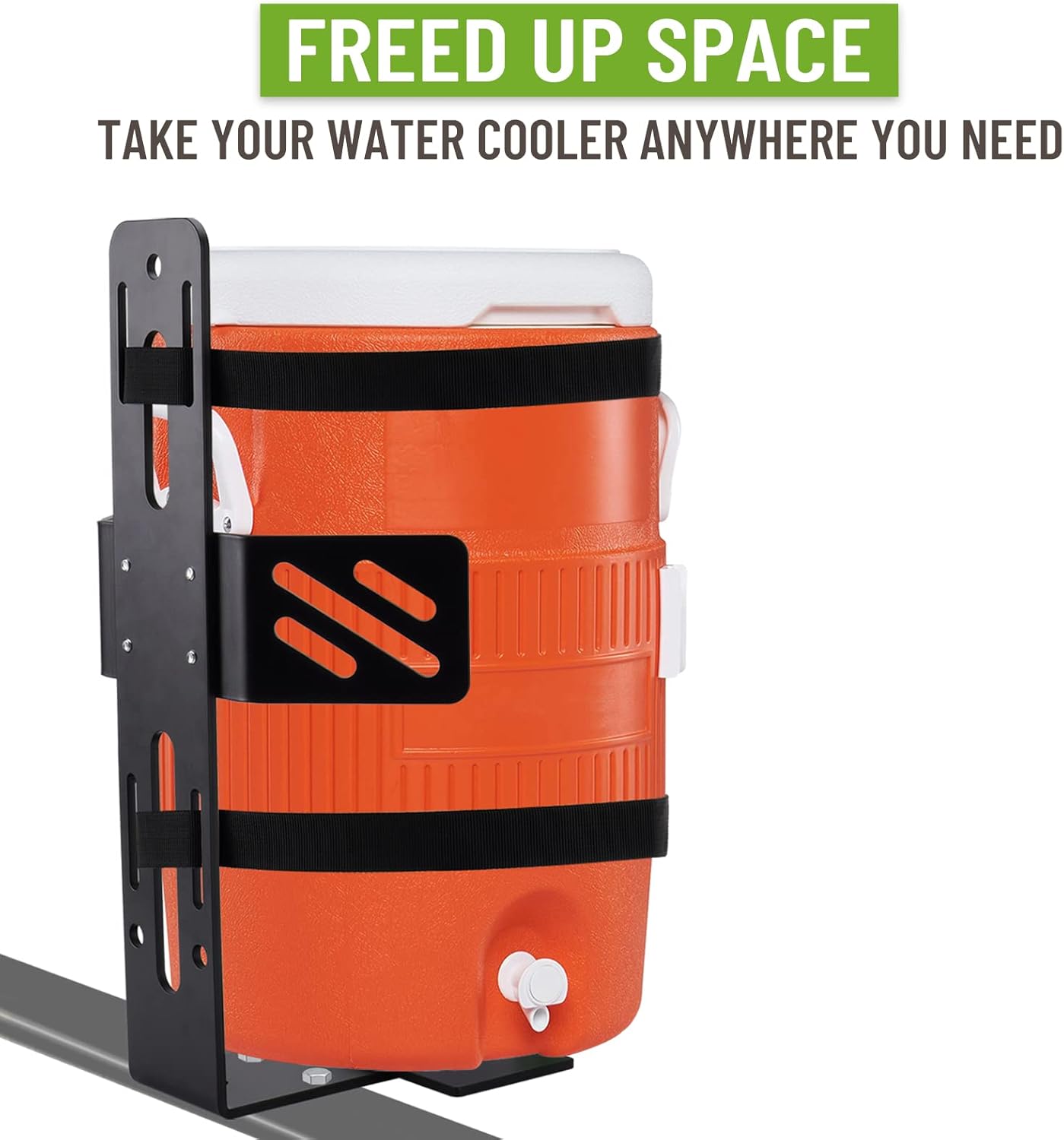 Estante de montaje para enfriador de agua, soporte de cubo para enfriador de agua de 5 galones para RV, camión, carrito, UTV, cortacésped, remolque
