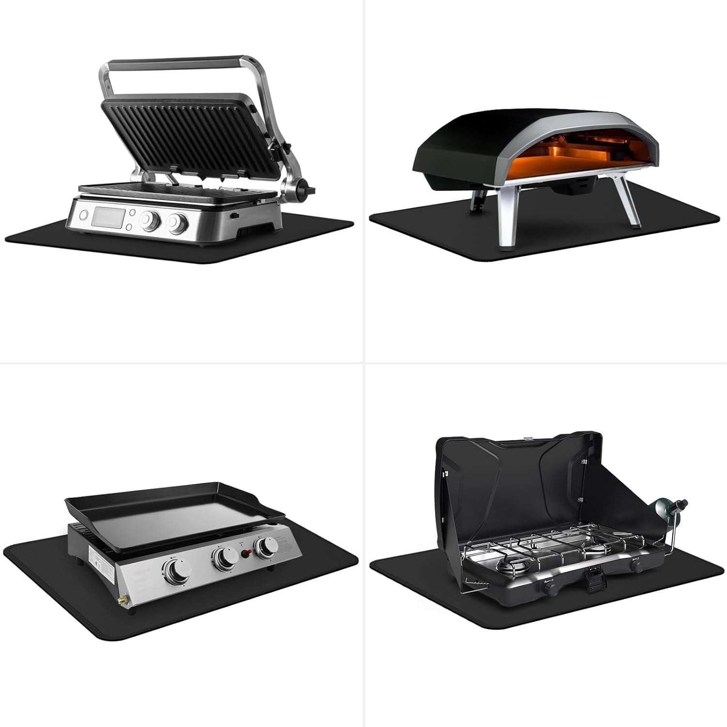FLASLD Fireproof & Waterproof Under Blackstone Griddle BBQ Mat, Protect Your Prep Table and Outdoor Grill Table – Heat Resistant Grill Table Mat