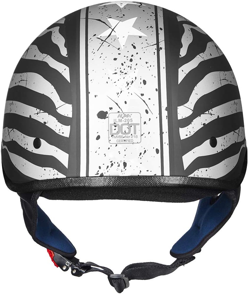 ILM Casco de media cara para motocicleta, aprobado por DOT, modelo ILM-205