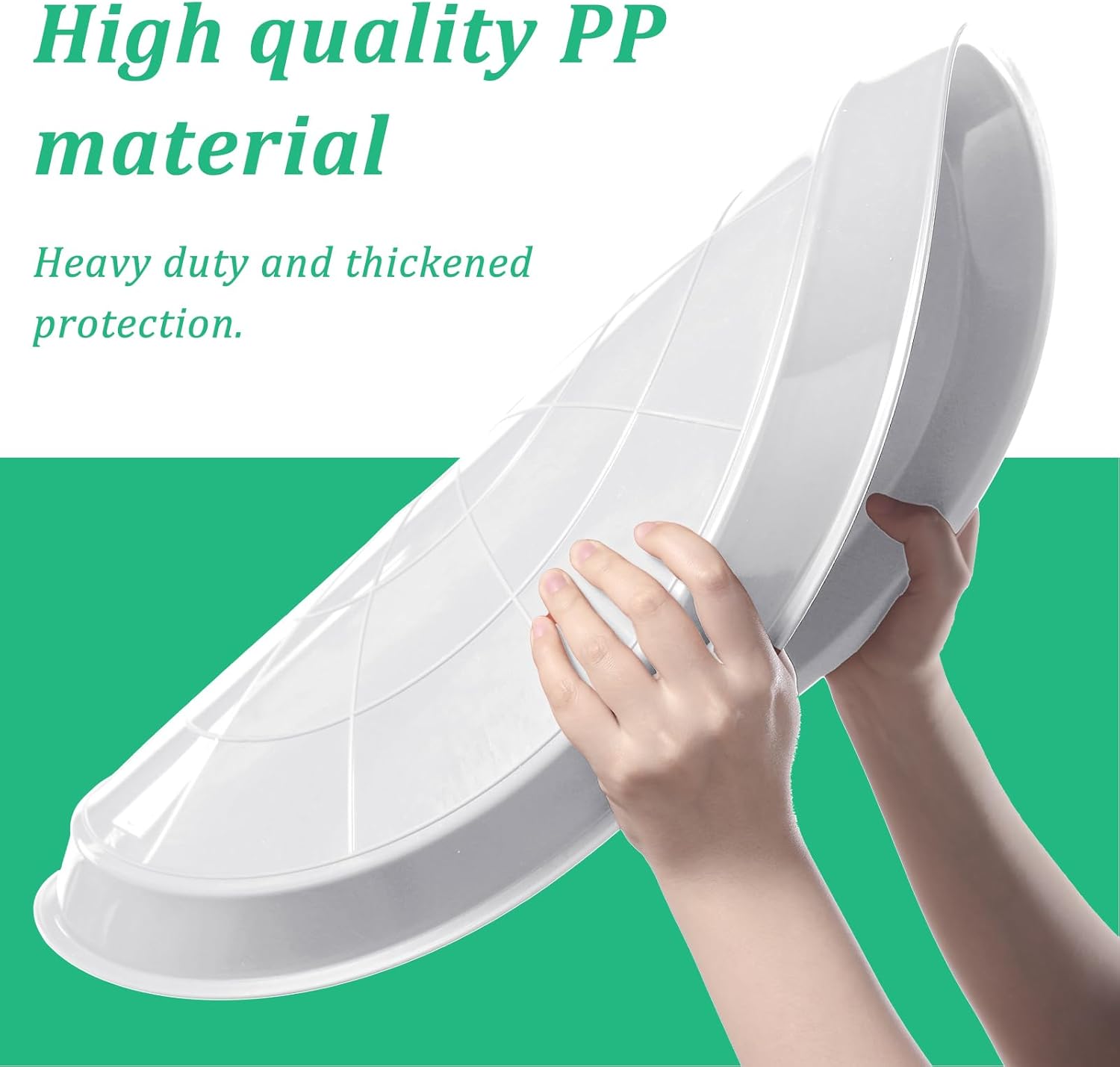 Eccliy Paquete de 6 platillos de plástico resistentes para macetas, platillos grandes para macetas, bandejas de agua de plástico para interiores y