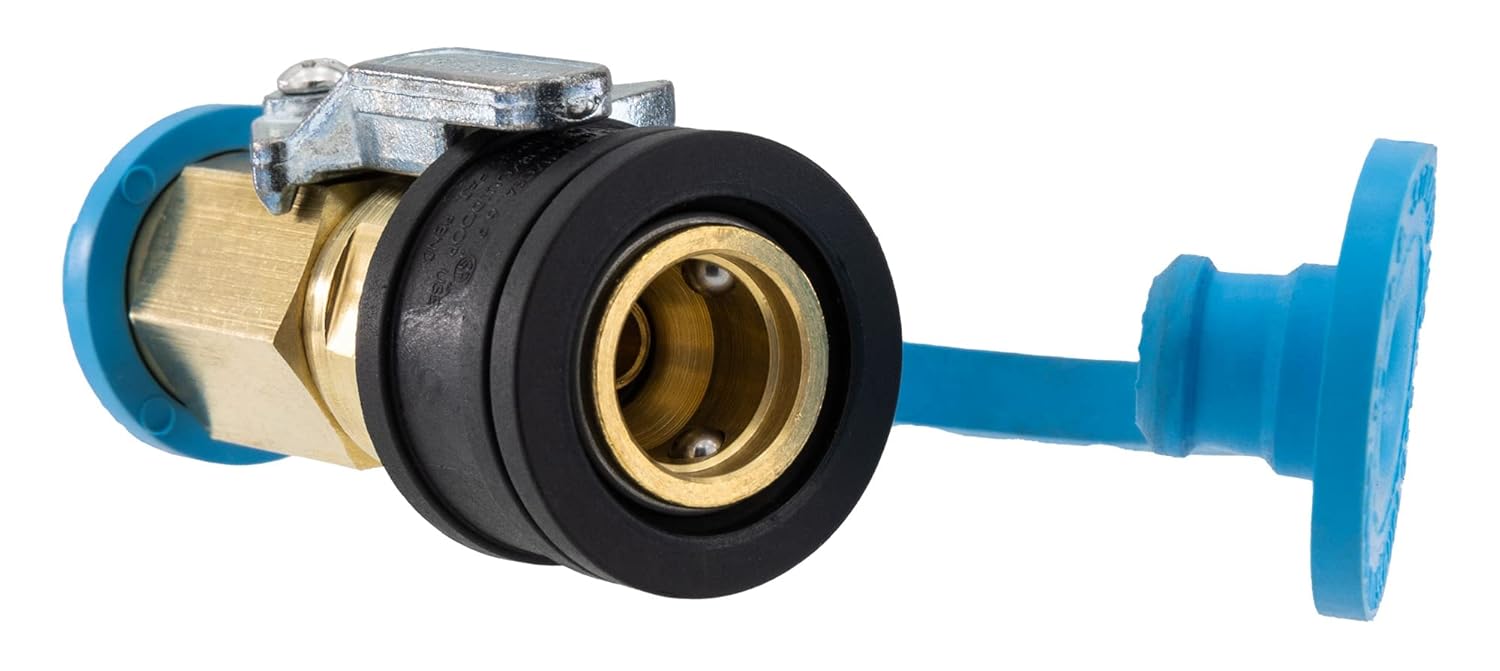 RecPro RV 14″ LP Gas conexión rápida con enchufe  Válvula de desconexión rápida de 14 pulgadas  Enchufe de manguera de gas propano con válvula de