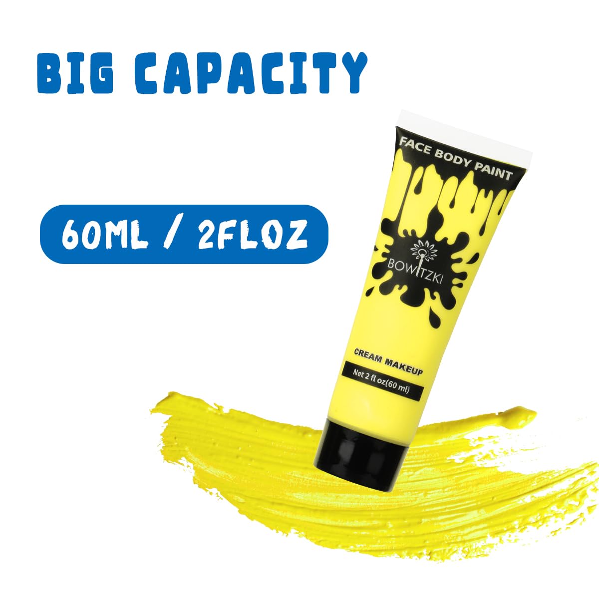 Bowitzki Pintura facial y corporal, 2 onzas, maquillaje en crema, 2.0 fl oz, pintura facial a base de agua, efectos especiales para adultos y niños,