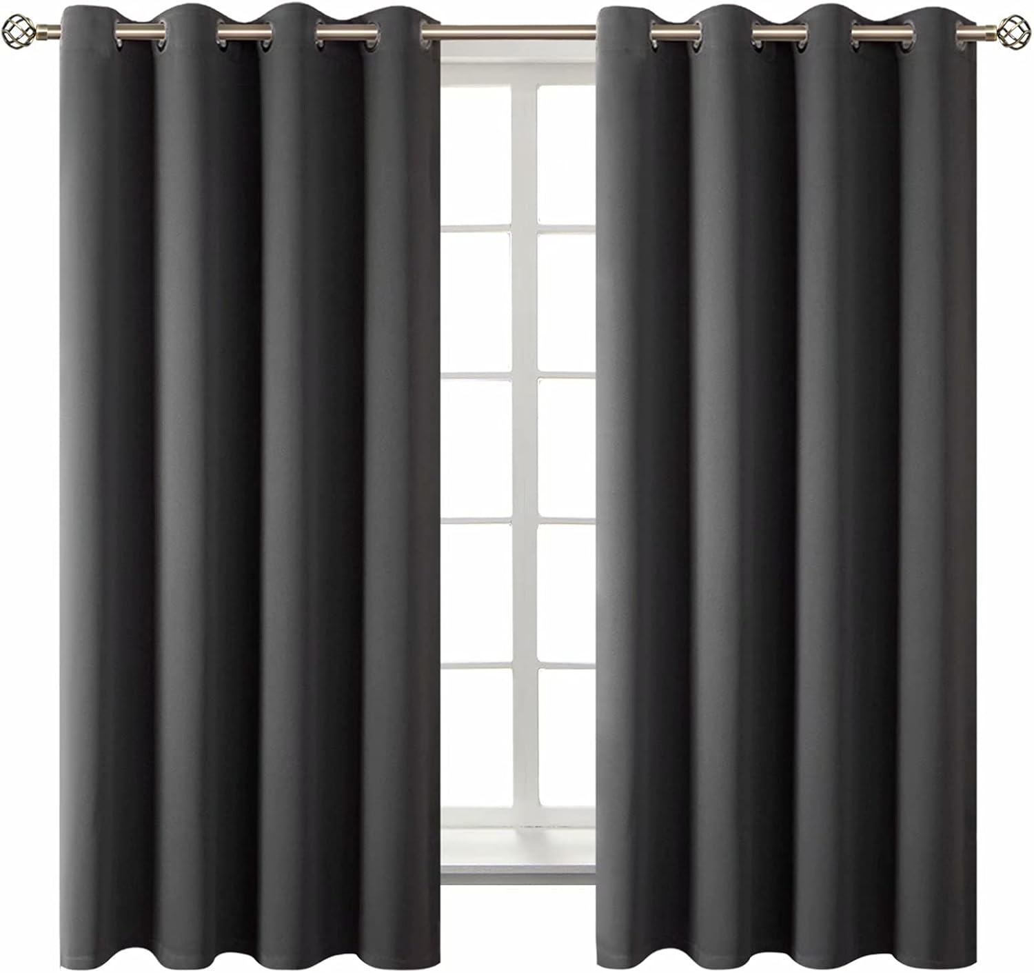 Cortinas BGment opacas, con ojales, 2 paneles