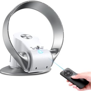 Ventiladores montados en la pared, ventilador de pared sin aspas de 12 pulgadas con control remoto, ventilador de escritorio sin aspas para el Ventiladores montados en la pared, ventilador de pared sin aspas de 12 pulgadas con control remoto, ventilador de escritorio sin aspas para el