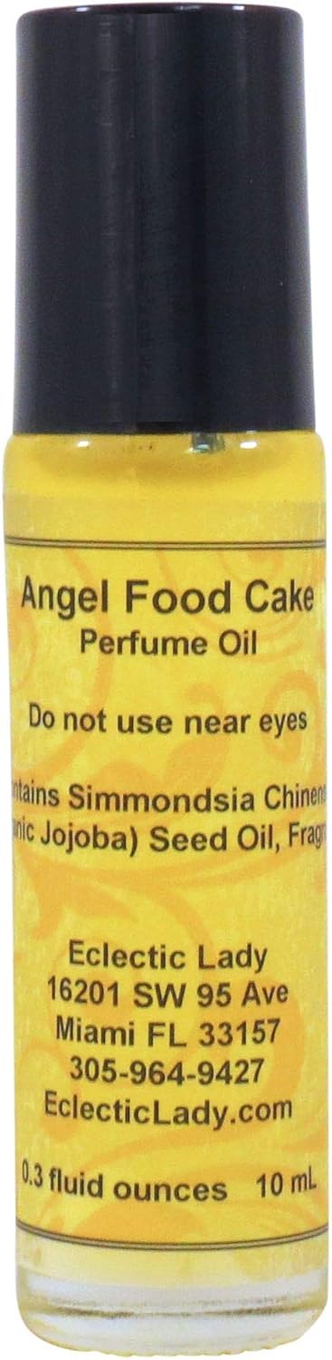 Aceite de perfume para pastel de ángel de 0.3 onzas, fragancia portátil enrollable con aroma de larga duración, deliciosos aceites esenciales y