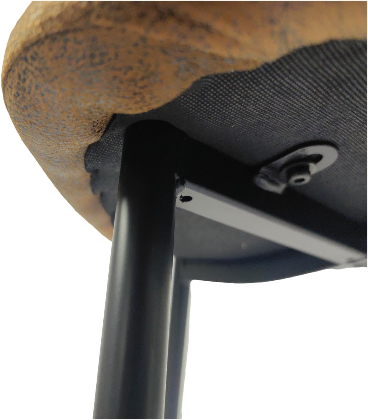 Juego de 4 sillas de comedor con forma de cuchara sin brazos con asiento de cojín de tela de gamuza y patas de metal negro para comedor y cocina,
