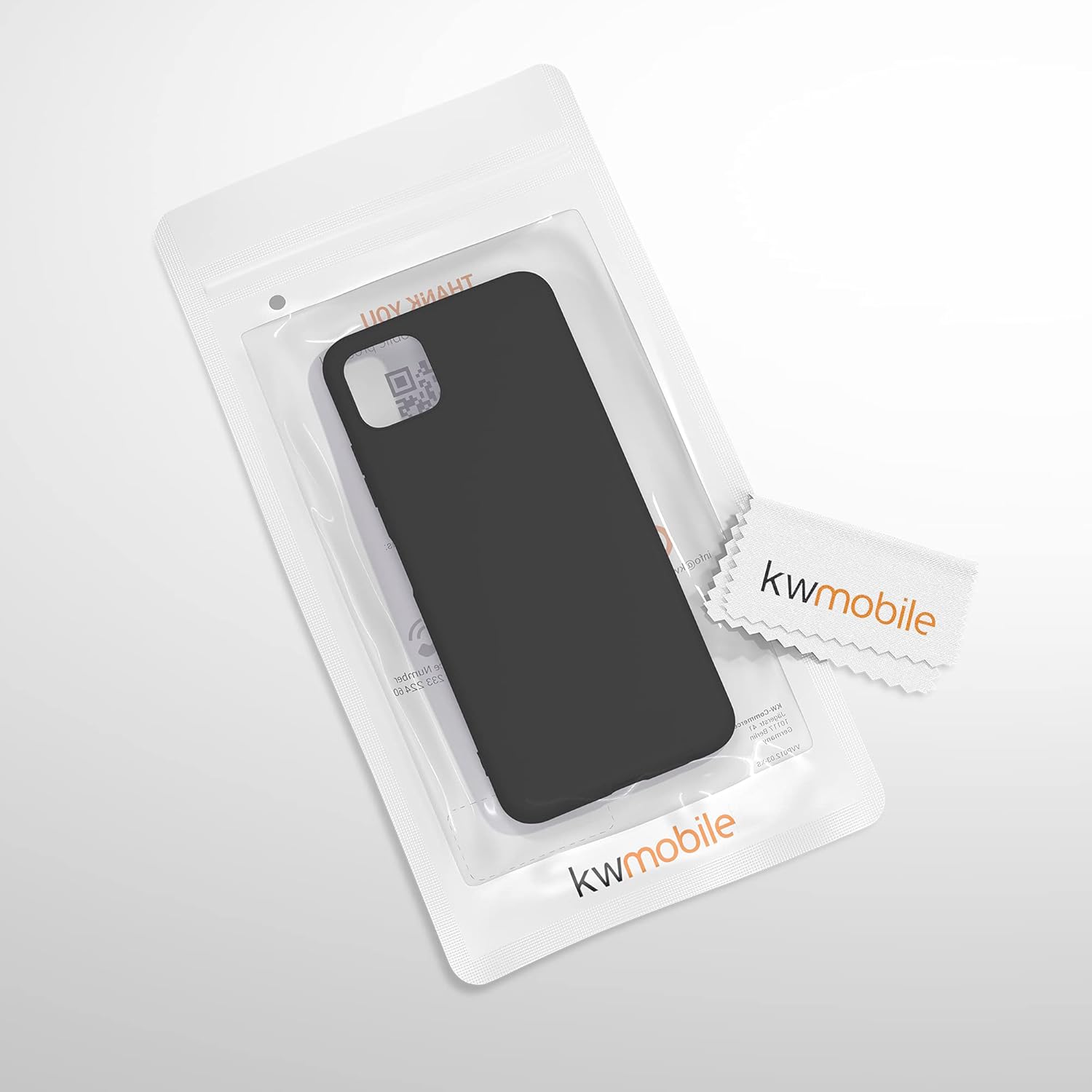 kwmobile Funda compatible con Samsung Galaxy A22 5G – Funda protectora de silicona TPU suave y delgada – Negro mate