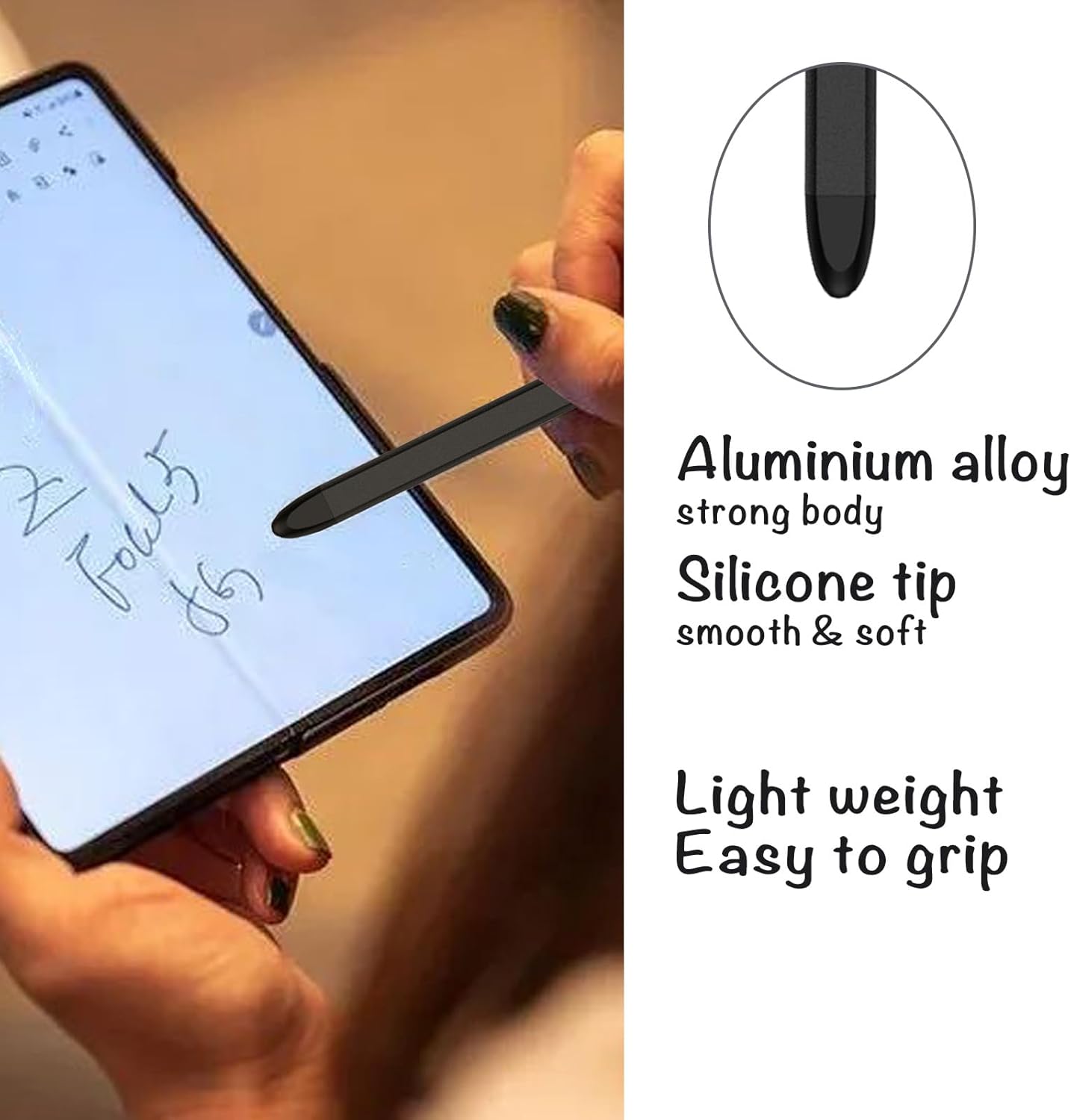 S Pen – Lápiz capacitivo para Galaxy Z Fold 5 S Pen Fold Edition, solo compatible con Samsung Galaxy Z Fold 5, color negro