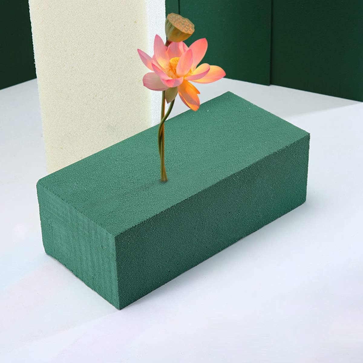 3 ladrillos de espuma floral, bloques verdes de espuma de flores para floristería, suministros de ladrillo para manualidades de floristería