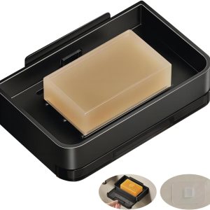 DASITON Soporte para jabonera impermeable con adhesivo fuerte para montaje en pared, hecho de material de aluminio espacial, material de aluminio DASITON Soporte para jabonera impermeable con adhesivo fuerte para montaje en pared, hecho de material de aluminio espacial, material de aluminio