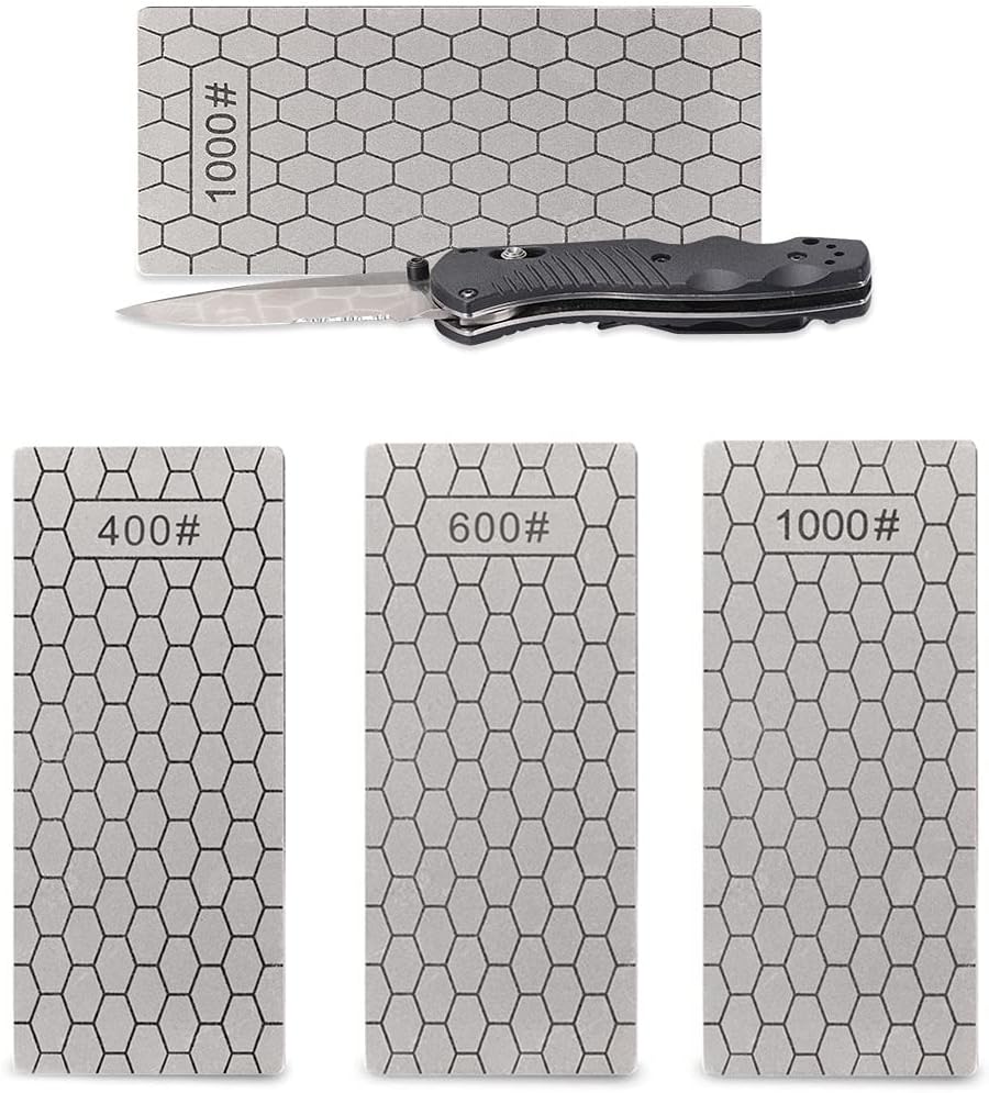 3 piezas de piedra afiladora de diamante de grano de diamante de piedra afiladora de superficie de panal de abeja para afilar la cocina, afilar