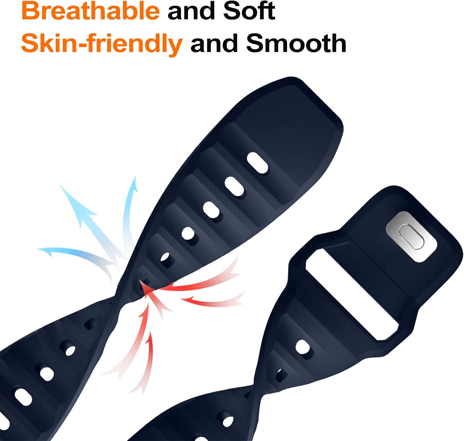 Paquete de 3 correas deportivas compatibles con Apple Watch Ultra Band de 1.929 in para hombres y mujeres, correa ajustable de silicona impermeable