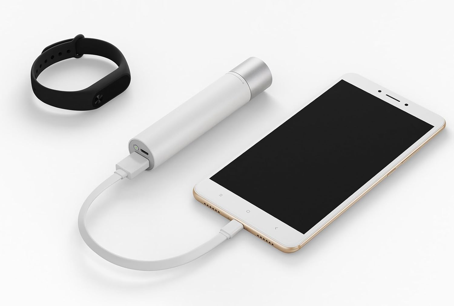 ZMI LPB01ZM – Cargador portátil de linterna, cargador de lápiz labial, batería de 3350 mAh, batería ultraligera y de bolsillo (cable de