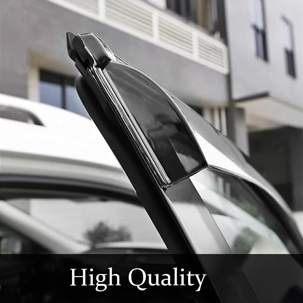 94117 Deflector de ventilación de viento para ventana lateral, 4 unidades de protector de lluvia de humo oscuro para Jeep Commander 2006-2010