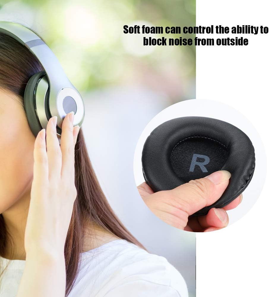 Demeras Almohadillas para los oídos, almohadillas de 3.346 in universales para colocar sobre la oreja de esponja para auriculares de repuesto