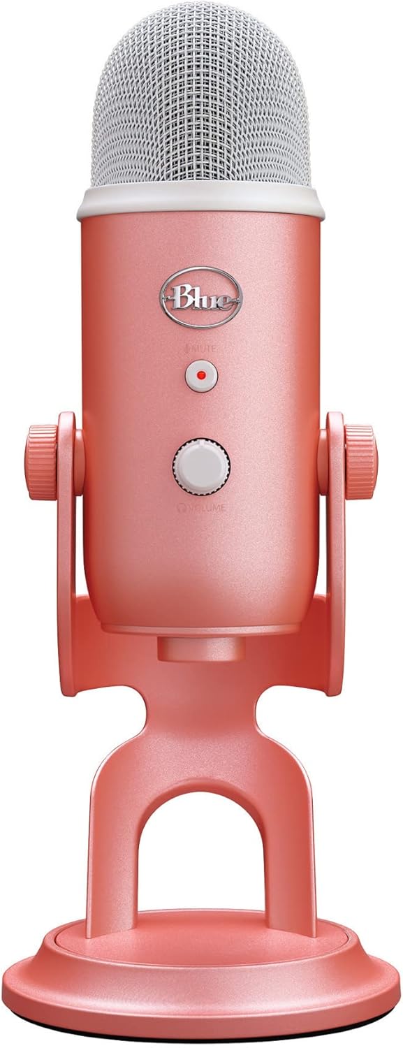 Blue Microphones Yeti – Micrófono USB colección Aurora (amanecer rosa) con filtro pop (2 artículos)
