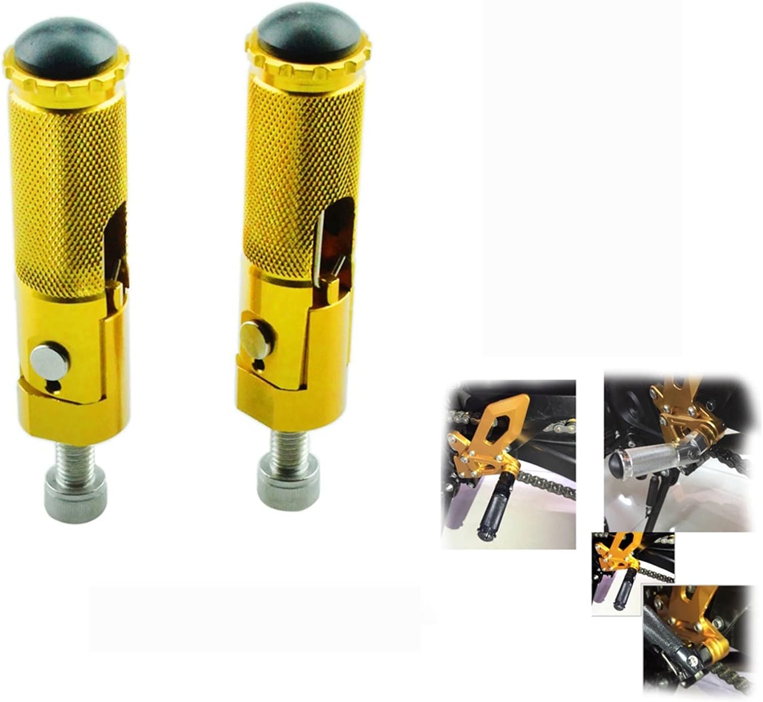 Estriberas plegables para motocicleta, estriberas y pedales traseros para Yamaha YZFR15 YZFR3 YZFR25 YZF R15 R3 R25 FZ16 FZ 16 XJ6 XJ 6 TDM 650