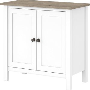Bush Furniture Mayfield 30, armario de almacenamiento con 2 estantes, blanco purogris Shiplap (MAS131GW2-03) Bush Furniture Mayfield 30, armario de almacenamiento con 2 estantes, blanco purogris Shiplap (MAS131GW2-03)