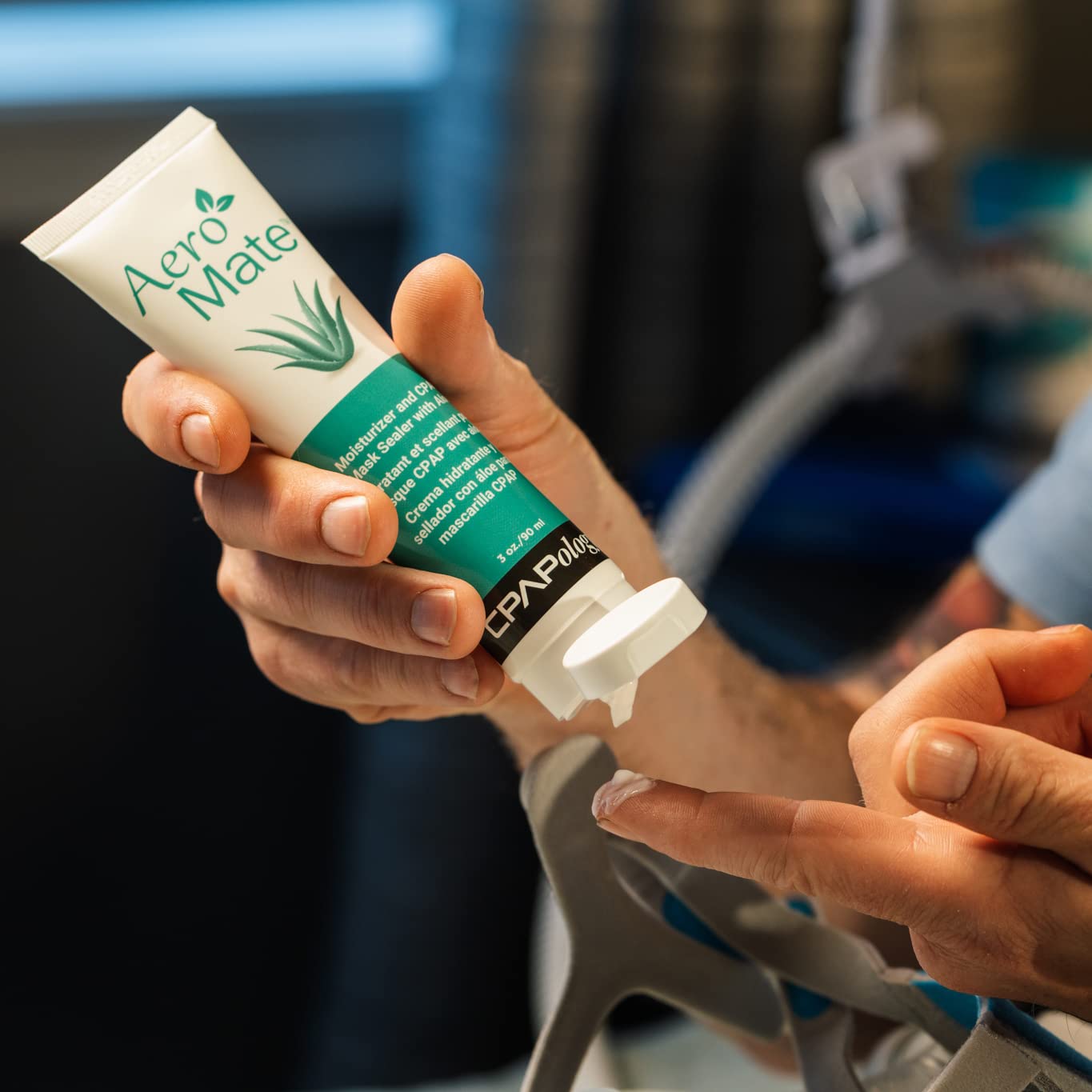 AeroMate CPAP Loción hidratante nasal con aloe  3 oz.  Sin perfume, sin base de petróleo