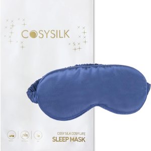 Máscara para dormir de seda de morera de alta calidad de 22M (azul) – Correa elástica  Relleno de seda pura y forro interno  Presión ocular cero Máscara para dormir de seda de morera de alta calidad de 22M (azul) – Correa elástica  Relleno de seda pura y forro interno  Presión ocular cero