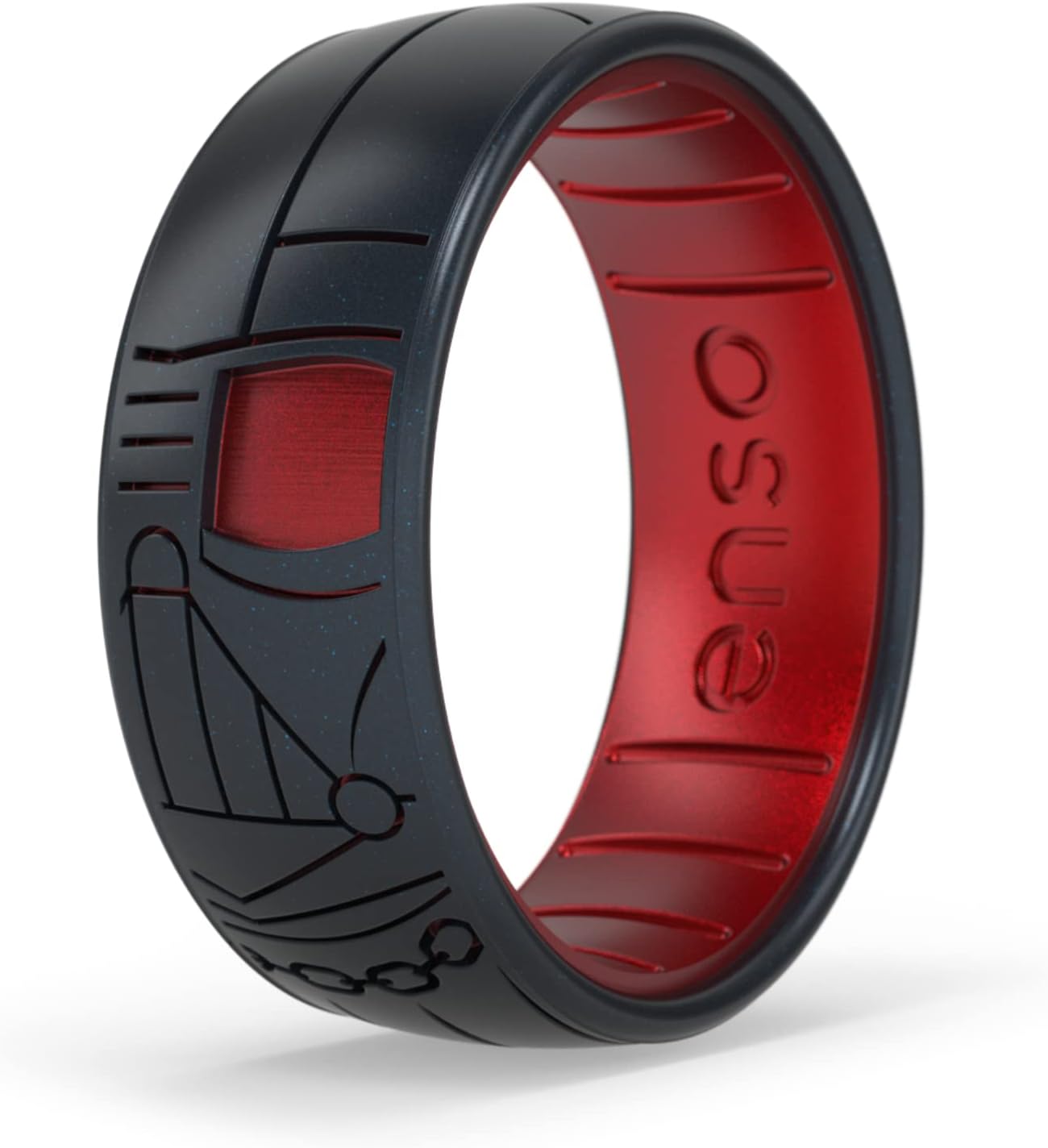 Enso Rings Anillo de silicona clásico grabado de Star Wars, 0.315 in de ancho, 0.085 in de grosor