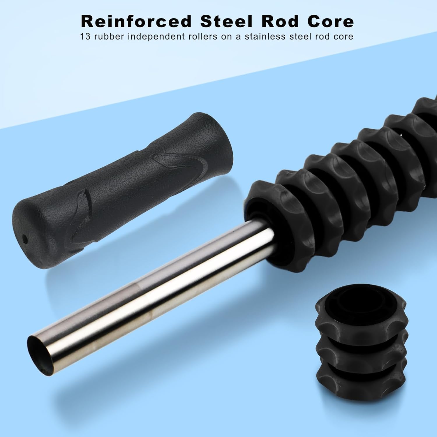 ZanLLW – Barra de rodillo muscular, barra de masaje de tejido profundo para atletas, terapia muscular para corredores, Lipo Stick para aliviar el