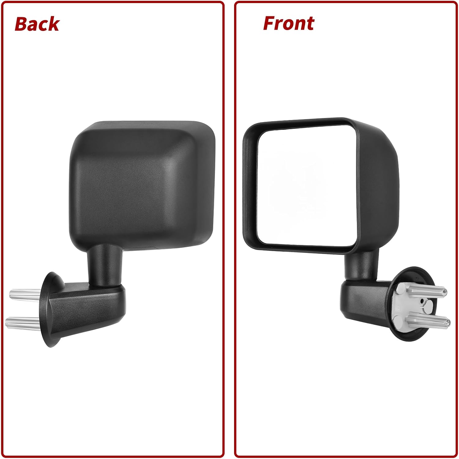 YITAMOTOR Espejo lateral izquierdo del conductor compatible con Wrangler JK 2007 2008 2009 2010 2011 2012 2013 2014 2015 2016 2017 Espejo retrovisor