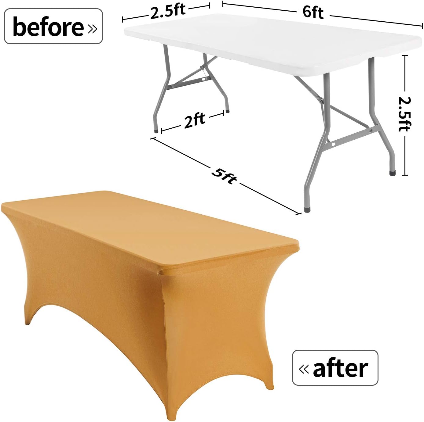 Peomeise – Mantel rectangular elástico de elastano