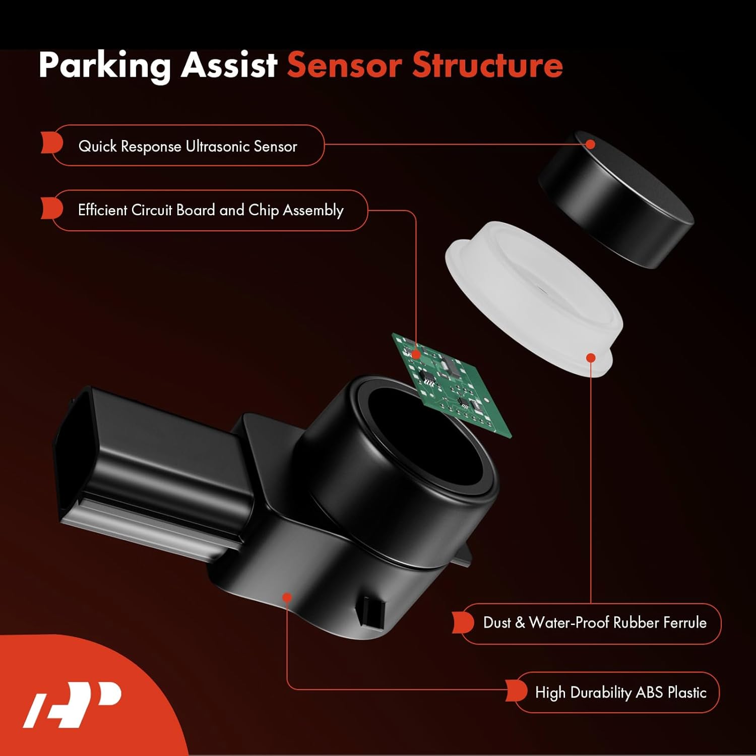 A-Premium Sensor de asistencia de estacionamiento de respaldo reverso compatible con modelos seleccionados de Volkswagen Jetta 2005-2008, Jetta City