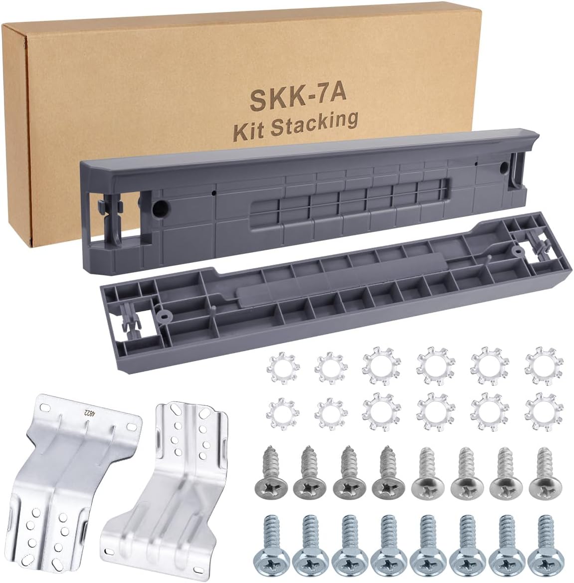 WKZO Skk-7a Skk 8k – Kit de apilamiento de secadora para lavadoras y secadoras Samsung de carga frontal de 27 pulgadas, el kit de apilamiento de