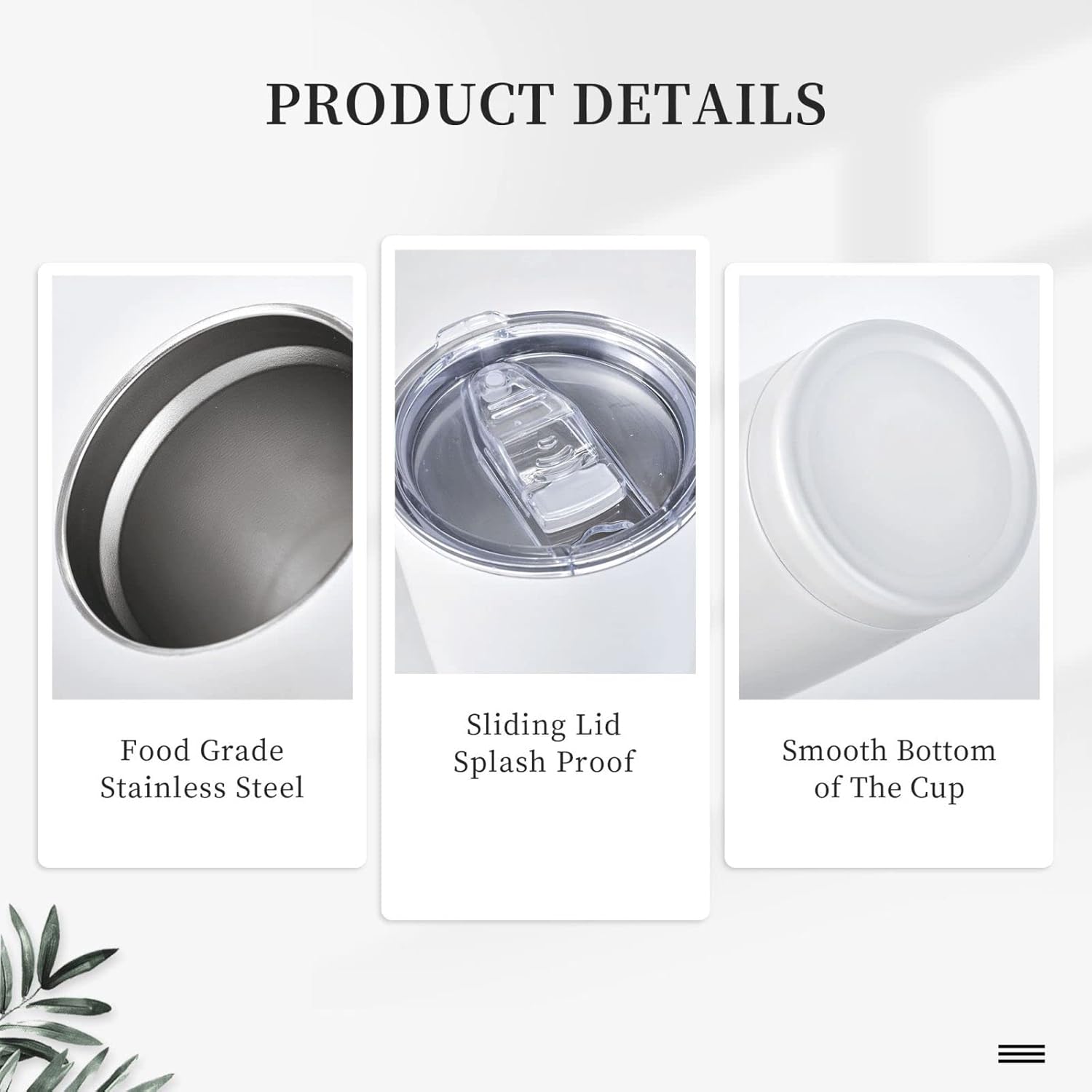 Vaso de regalo de hongos de 20 onzas, vasos de acero inoxidable delgado de doble pared para plantas, taza de café de viaje aislada para mujeres,