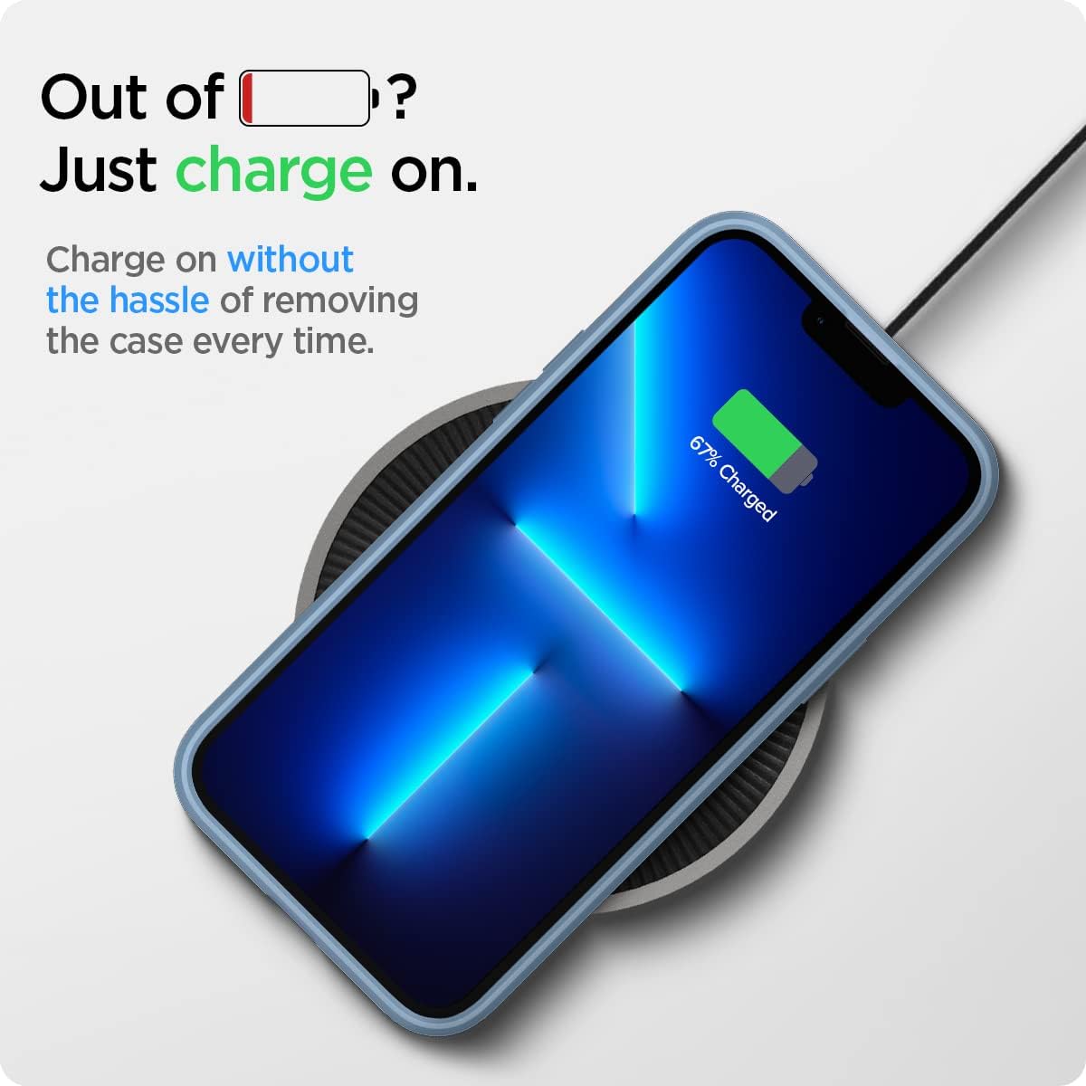 Spigen Funda ultra híbrida diseñada para iPhone 13 Pro (2021) – Azul Sierra