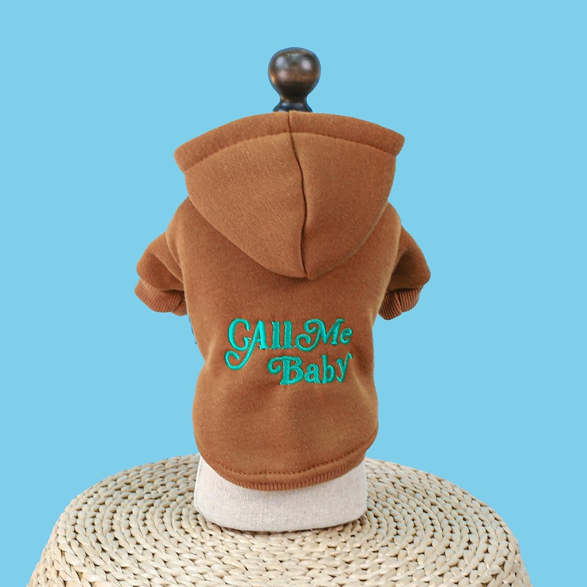 Ropa para perro con capucha para mascotas, abrigo de invierno para cachorros, sudaderas para perros pequeños, niño y niña, patrón de llamarme,