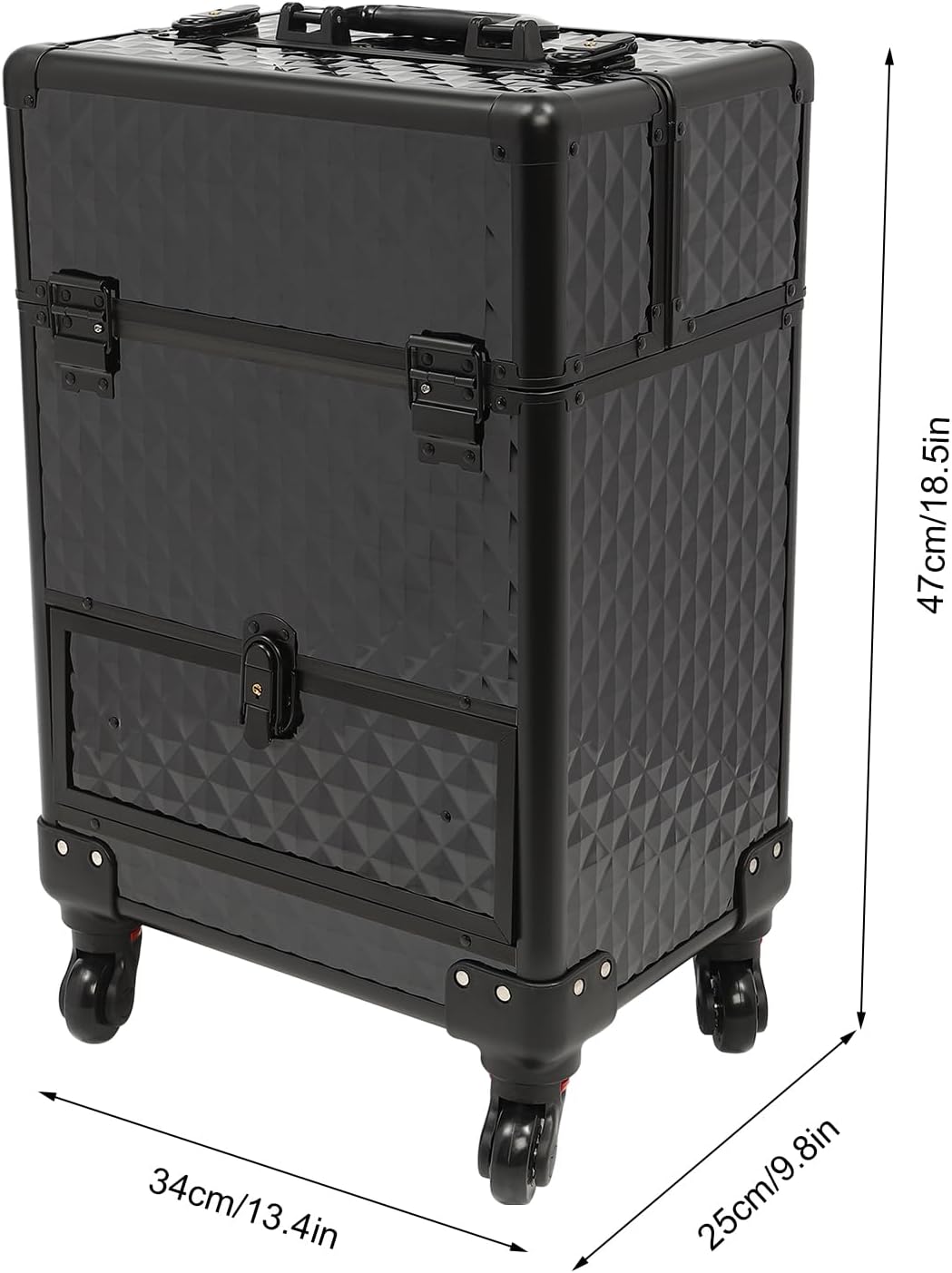 LyeXD Carro de almacenamiento cosmético rodante profesional, Negro -, Moderno