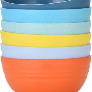 Homestockplus Juego de 6 cuencos de cereales irrompibles de 25 onzas, aptos para microondas y lavavajillas, sin BPA, para servir sopa, avena, pasta Homestockplus Juego de 6 cuencos de cereales irrompibles de 25 onzas, aptos para microondas y lavavajillas, sin BPA, para servir sopa, avena, pasta