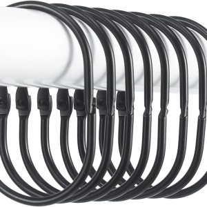 Goowin – 24 anillos para cortina de ducha, ganchos para cortina de ducha, anillos de ducha ovalados para cortina, anillos de cortina de ducha de Goowin – 24 anillos para cortina de ducha, ganchos para cortina de ducha, anillos de ducha ovalados para cortina, anillos de cortina de ducha de