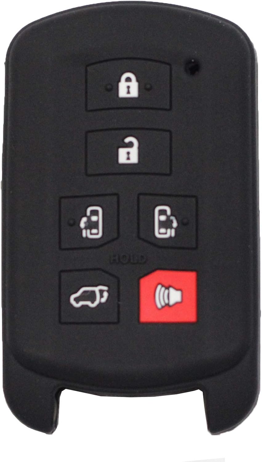 Funda protectora de goma para llavero inteligente con control remoto de goma, compatible con Toyota Sienna 2011 2012 2013 2014 2015 2016 2017 2018