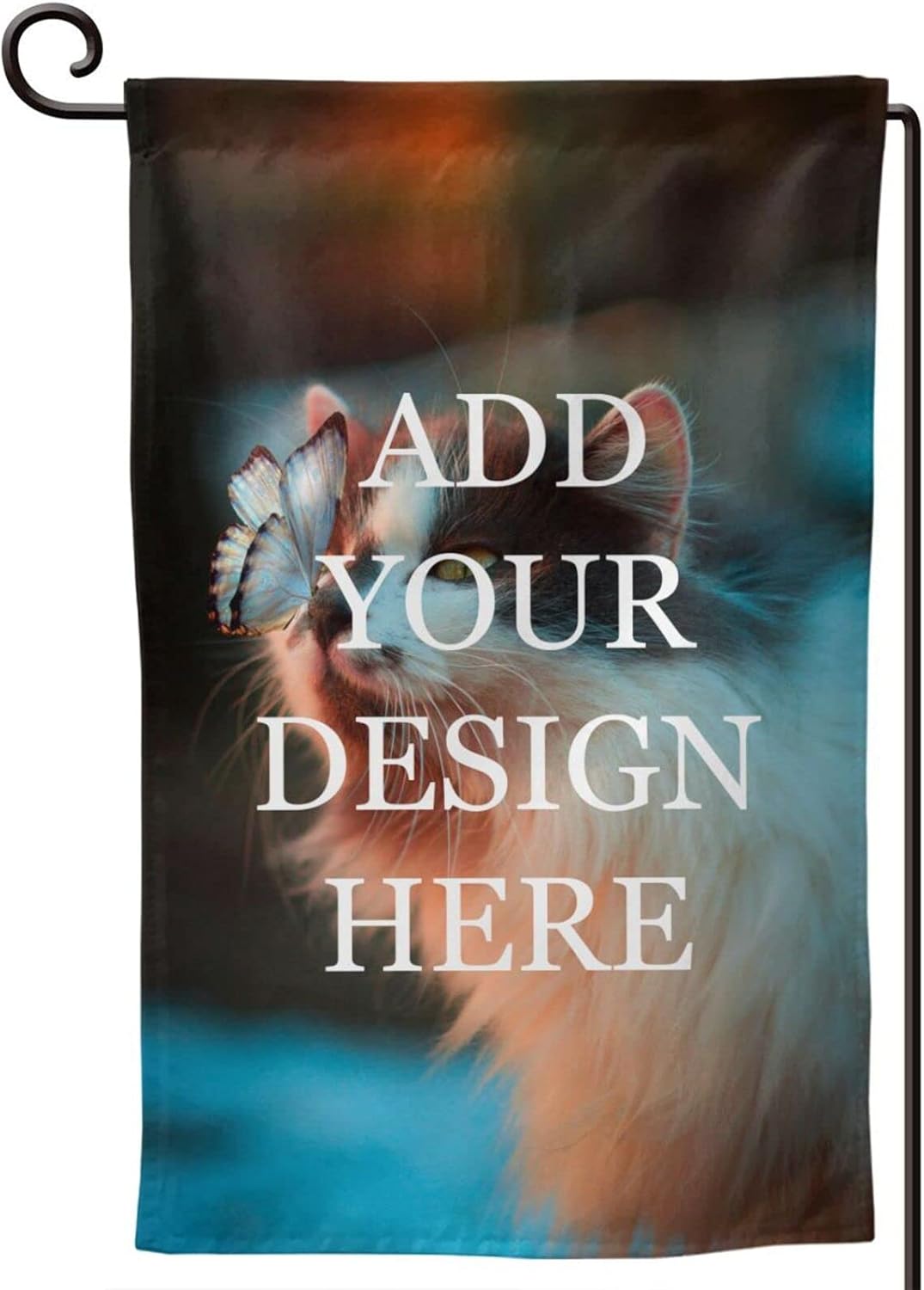 Bandera de jardín personalizada de doble cara para el jardín, diseño de tu propia foto, texto, logotipo, bandera de patio para decoración del hogar