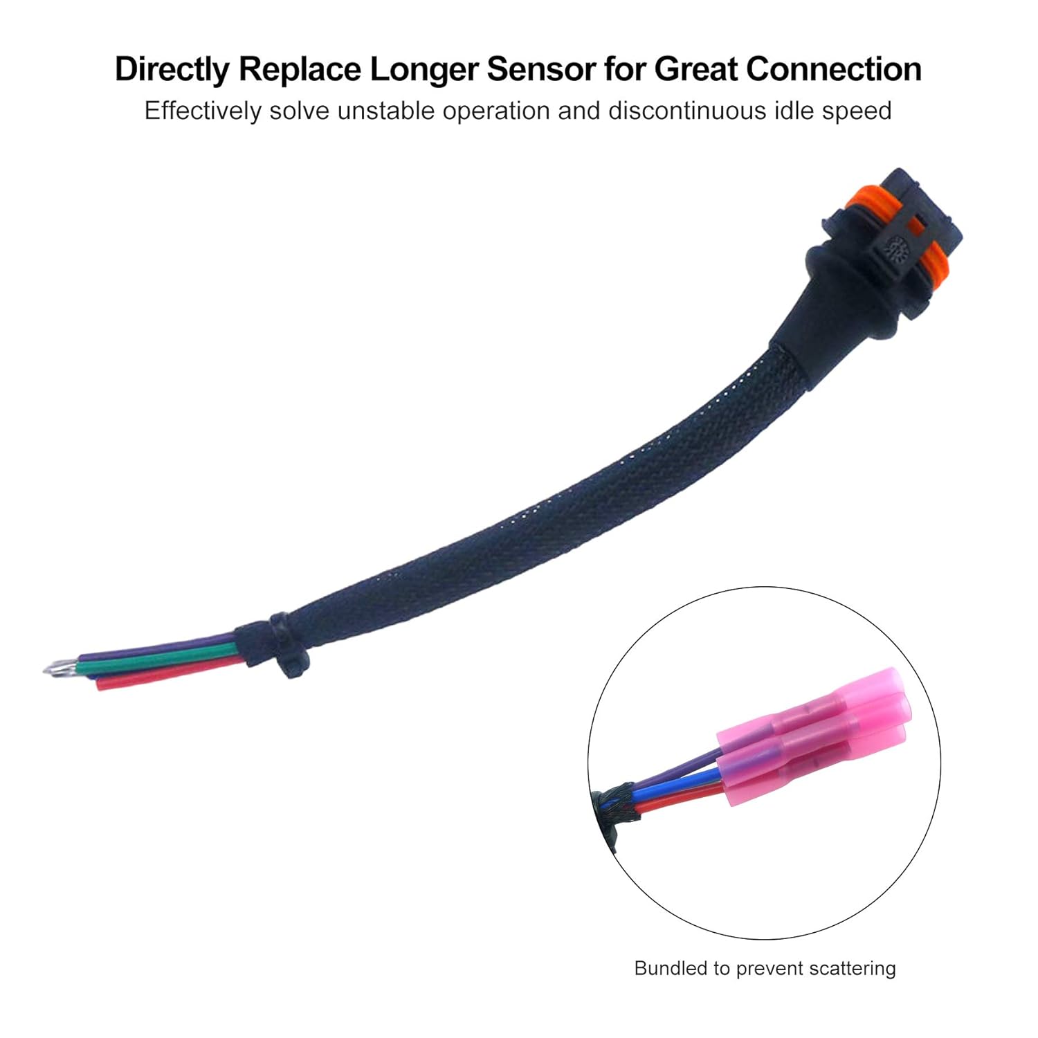 YouVbeen 4 Pin T-Bap Temp Baro Sensor Cables Pigtail Arneses Kit de reparación para Polaris RZR Ranger Sportsman 700 750 800 EFI UTV ATV Reemplazar