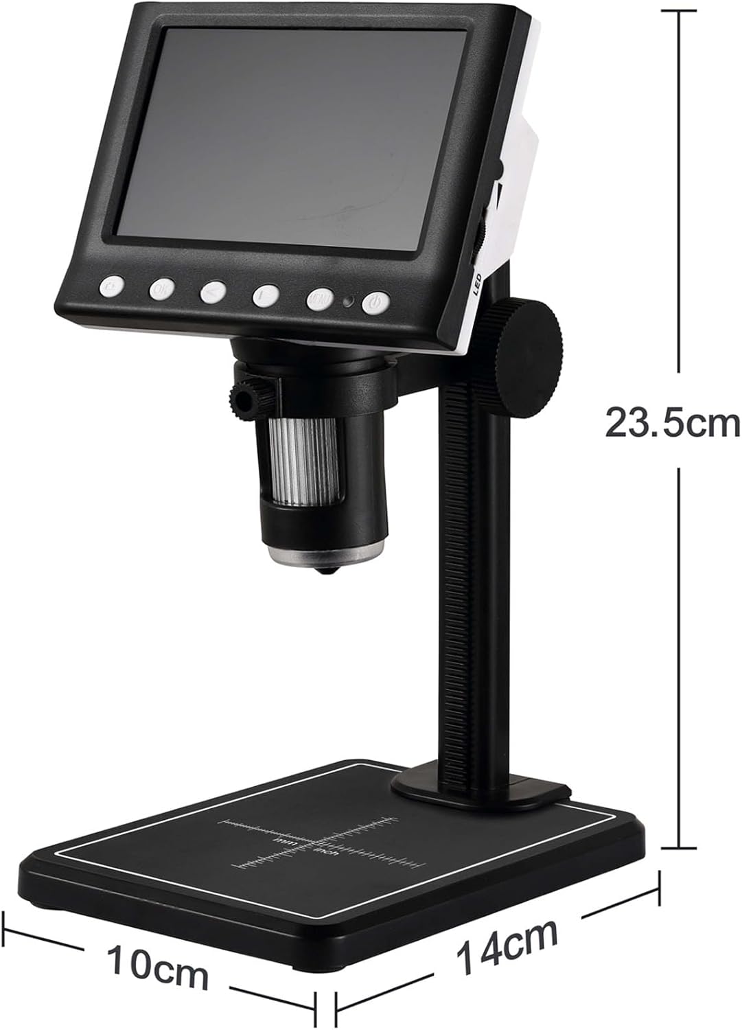 DM7 Microscopio de monedas de 4.3 pulgadas, HD 720P, microscopio digital LCD de 4.3 pulgadas para colección de monedas, lupa de monedas 50X-1000X,